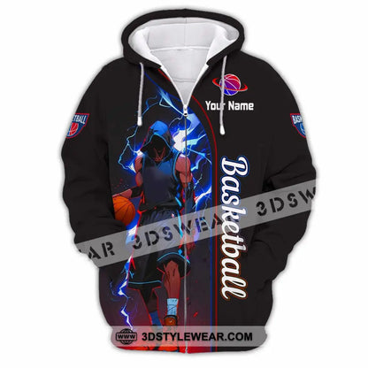 Unisex Shirt - Custom Basketball Shirt - Zipper Hoodie / S - T-shirt