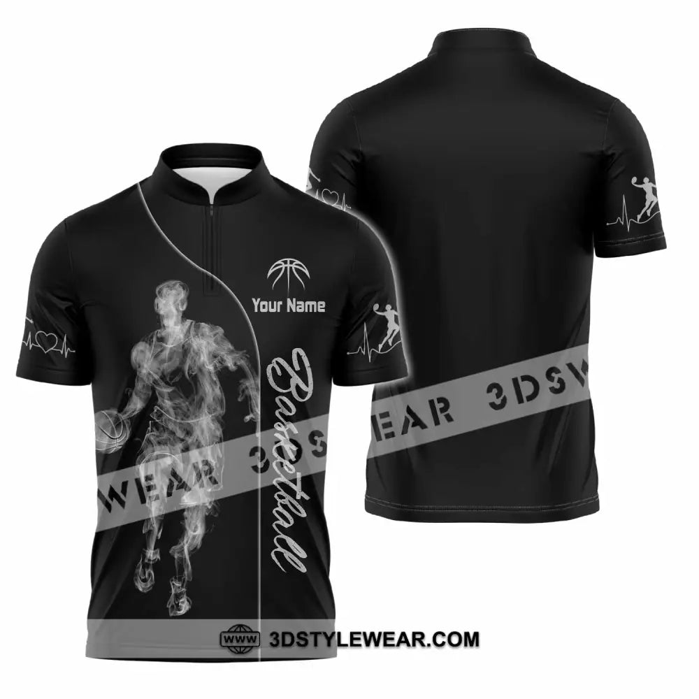 Unisex Shirt - Custom Basketball Shirt - Zipper Polo Shirt / S - T-shirt