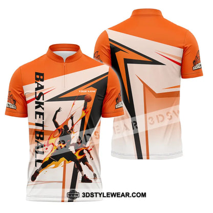 Unisex Shirt - Custom Basketball Shirt - Zipper Polo Shirt / S - T-shirt