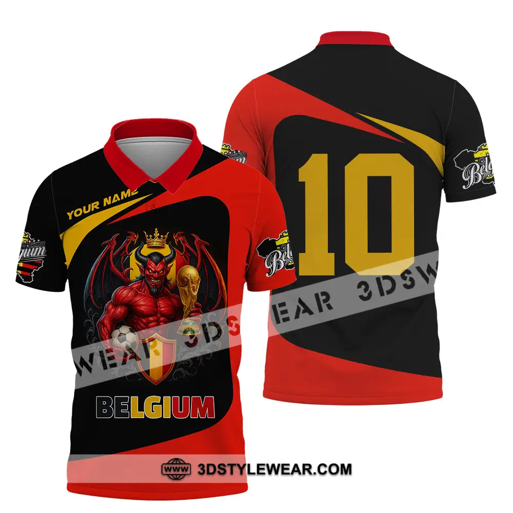 Unisex Shirt - Custom Belgium 3D Shirt Polo Shirt / S T-shirt