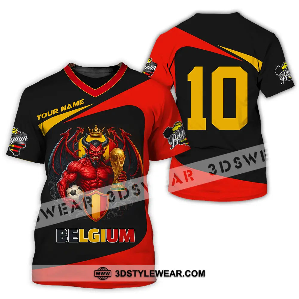 Unisex Shirt - Custom Belgium 3D Shirt T-Shirt / S T-shirt