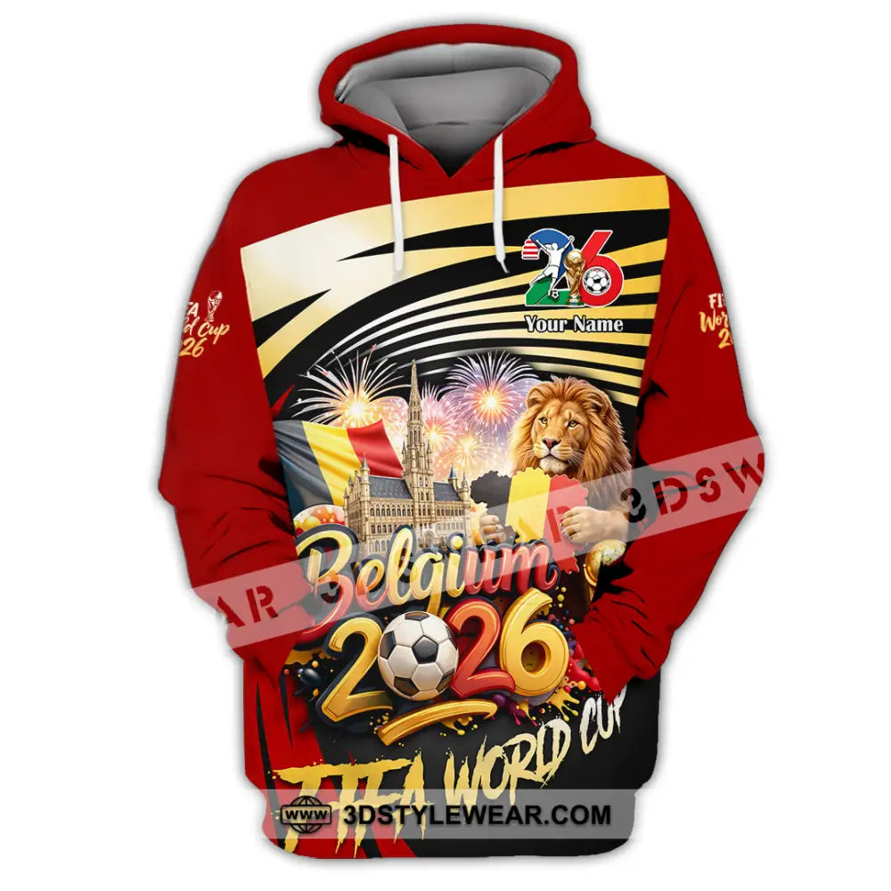 Unisex Shirt - Custom Belgium Fifa World Cup 2026 3D Shirt Hoodie / S T-shirt