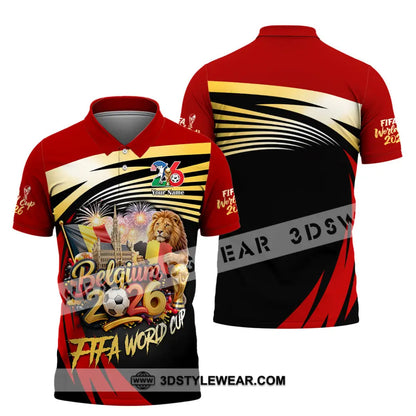 Unisex Shirt - Custom Belgium Fifa World Cup 2026 3D Shirt Polo Shirt / S T-shirt