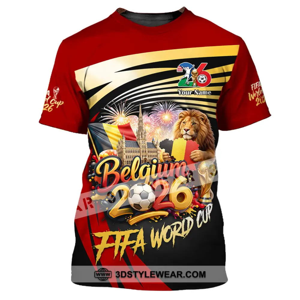 Unisex Shirt - Custom Belgium Fifa World Cup 2026 3D Shirt T-Shirt / S T-shirt