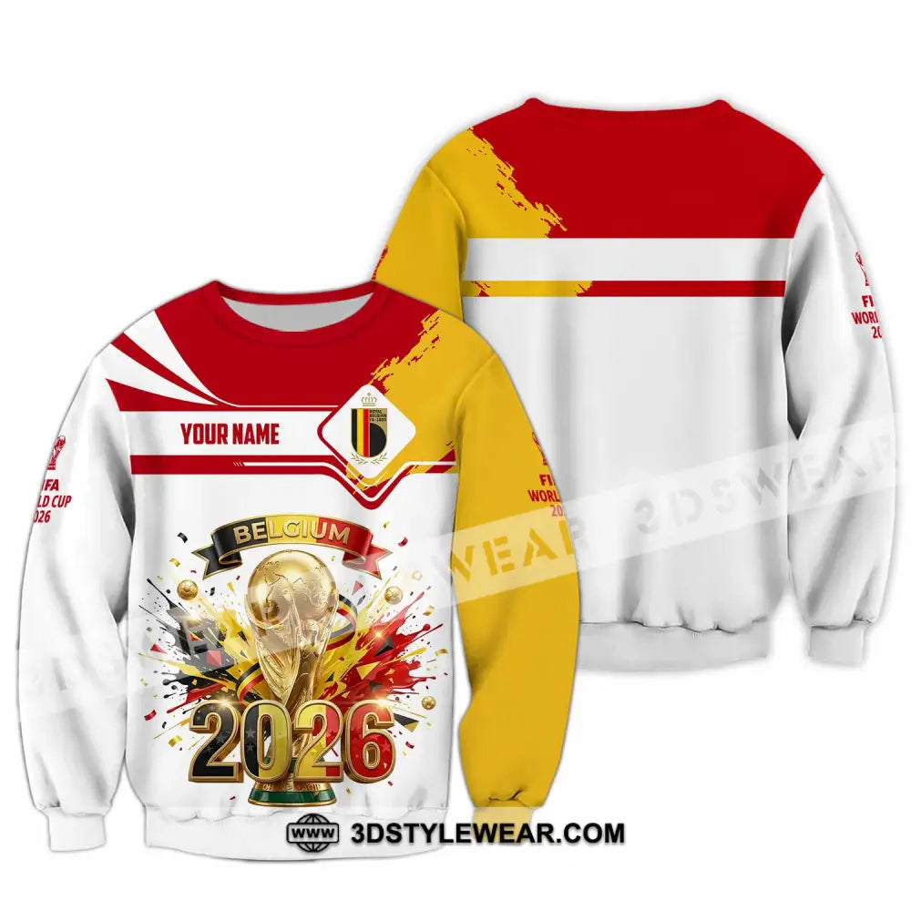 Unisex Shirt - Custom Belgium World Cup 2026 3D Shirt - Long Sleeve / S - T-shirt