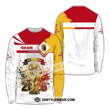 Unisex Shirt - Custom Belgium World Cup 2026 3D Shirt - Long Sleeve Shirt / S - T-shirt