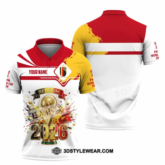 Unisex Shirt - Custom Belgium World Cup 2026 3D Shirt style option 2