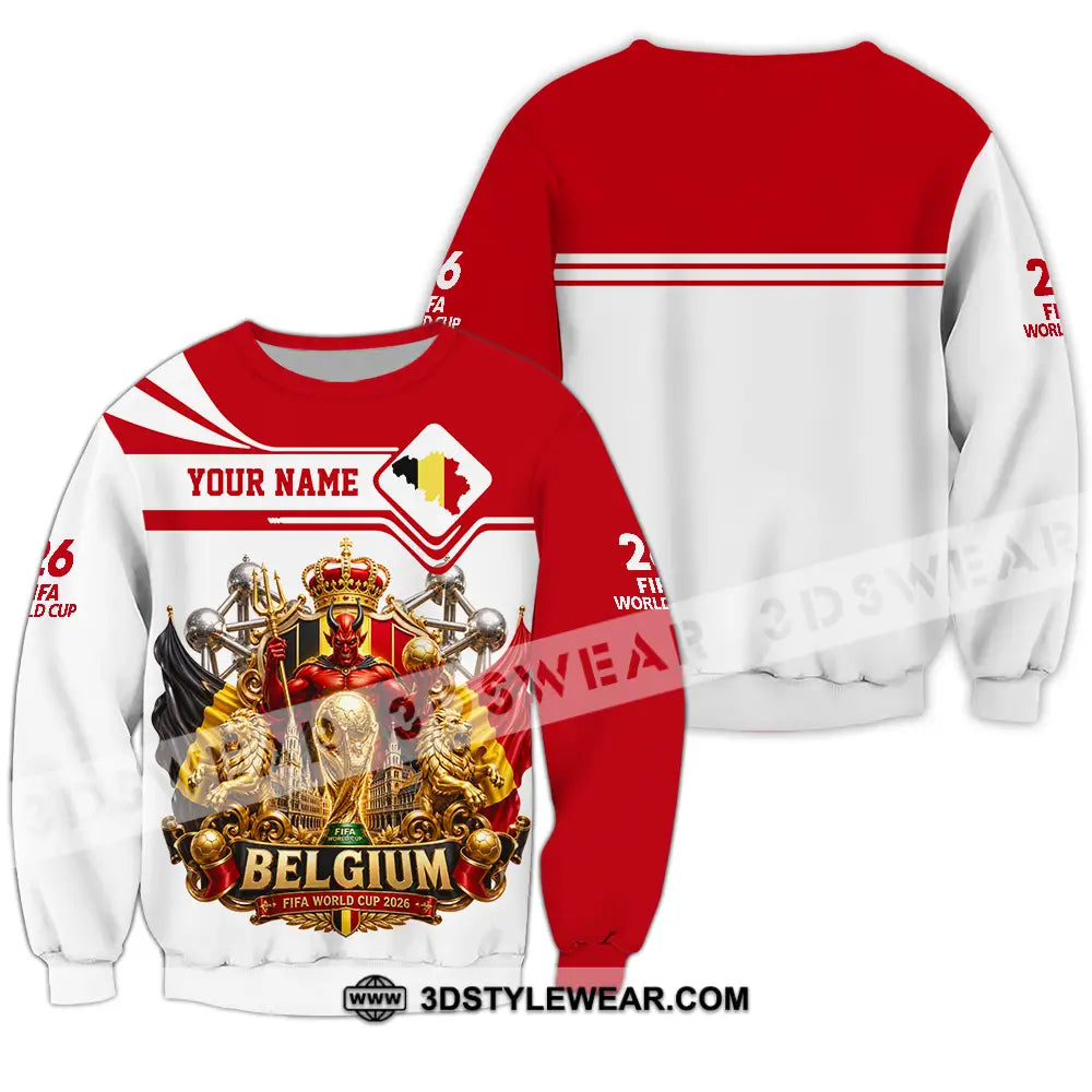 Unisex Shirt - Custom Belgium World Cup 2026 Shirt - Long Sleeve / S - T-shirt