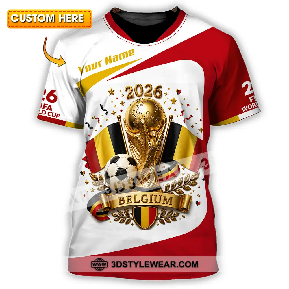 Unisex Shirt - Custom Belgium World Cup 2026 Shirt - T-shirt