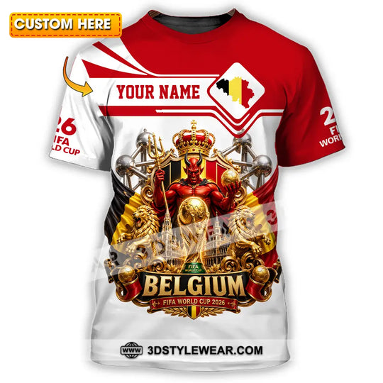 Unisex Shirt - Custom Belgium World Cup 2026 Shirt style option 1