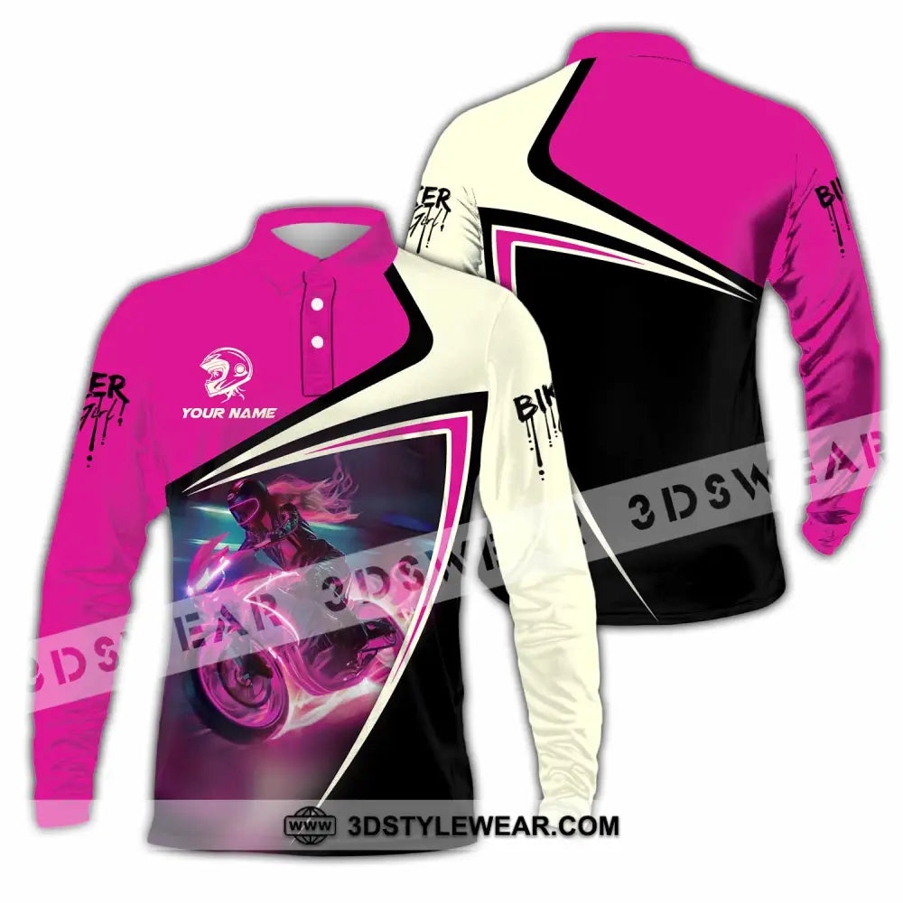 Unisex Shirt - Custom Biker Shirt - Long Sleeve Polo / S - T-shirt
