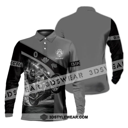 Unisex Shirt - Custom Biker Shirt - Long Sleeve Polo / S - T-shirt