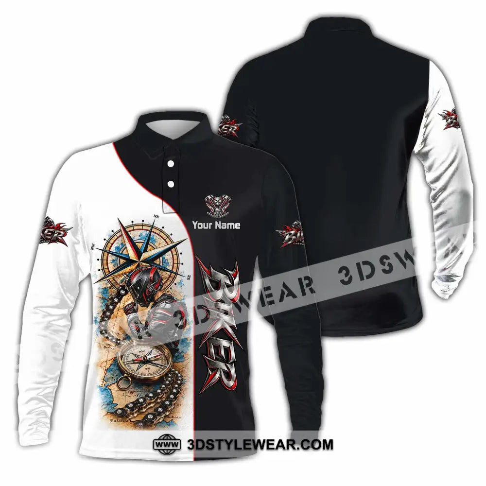 Unisex Shirt - Custom Biker Shirt - Long Sleeve Polo / S - T-shirt