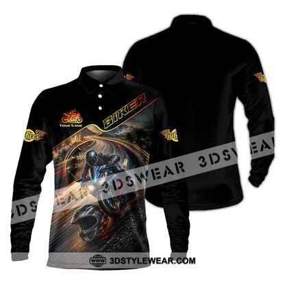Unisex Shirt - Custom Biker Shirt - Long Sleeve Polo / S - T-shirt