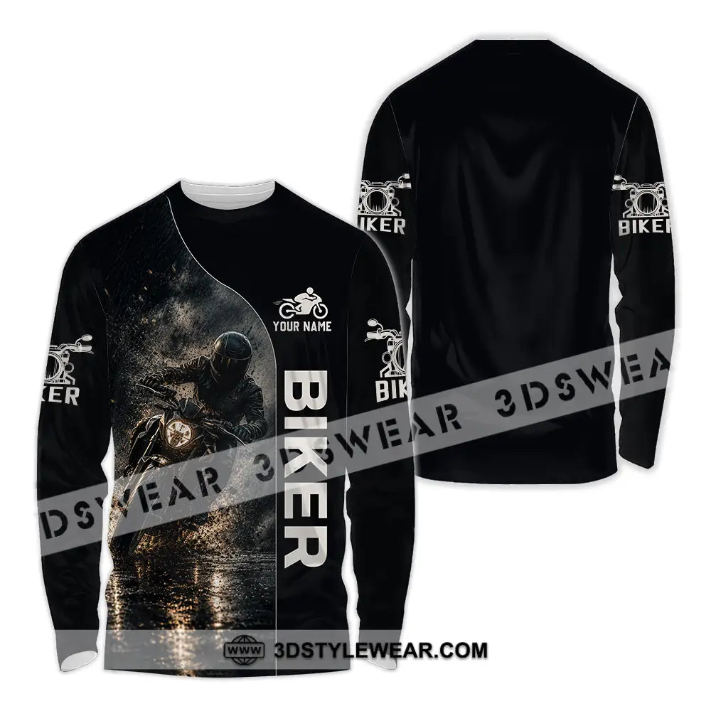 Unisex Shirt - Custom Biker Shirt - Long Sleeve Shirt / S - T-shirt