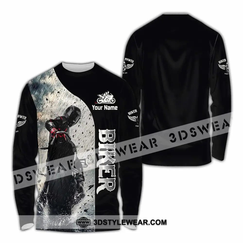 Unisex Shirt - Custom Biker Shirt - Long Sleeve Shirt / S - T-shirt