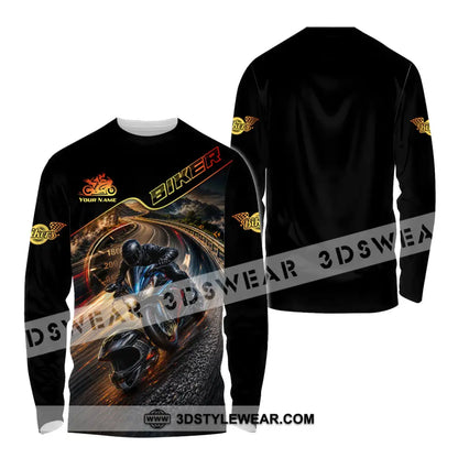 Unisex Shirt - Custom Biker Shirt - Long Sleeve Shirt / S - T-shirt