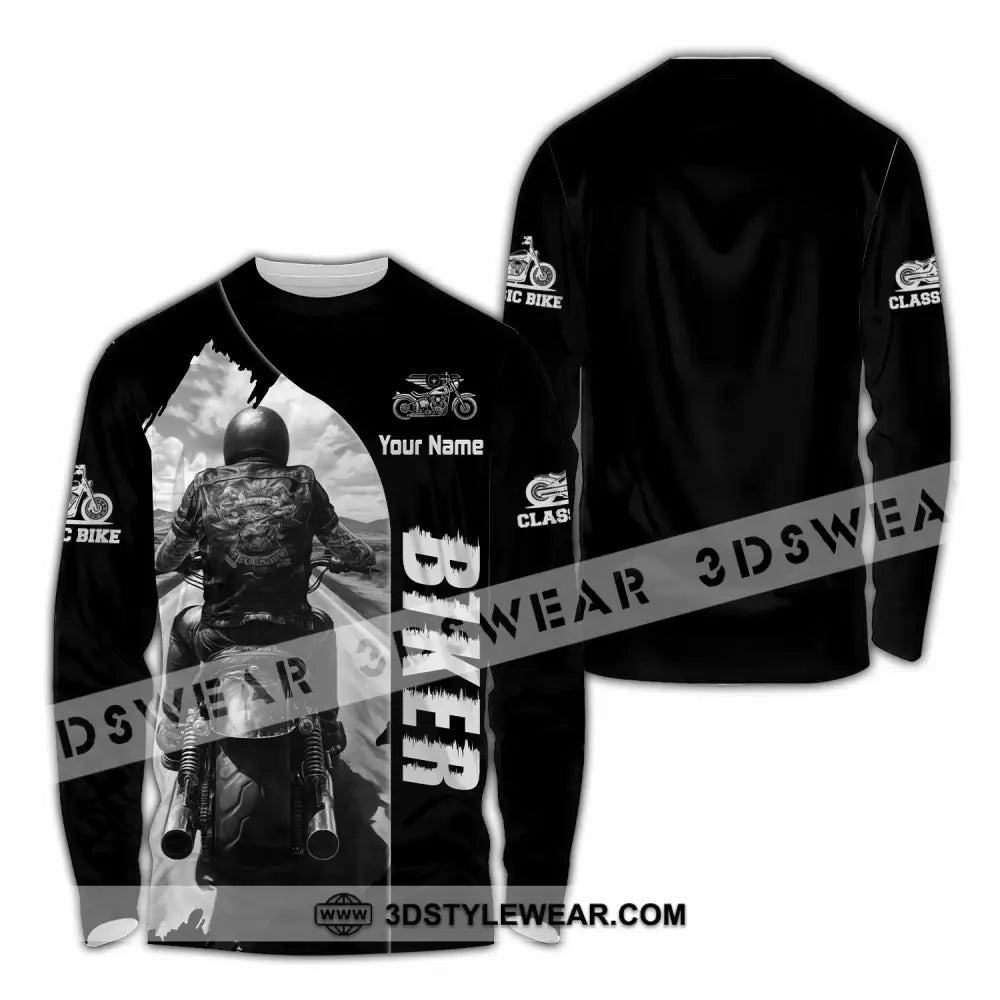 Unisex Shirt - Custom Biker Shirt - Long Sleeve Shirt / S - T-shirt