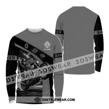 Unisex Shirt - Custom Biker Shirt - Long Sleeve Shirt / S - T-shirt