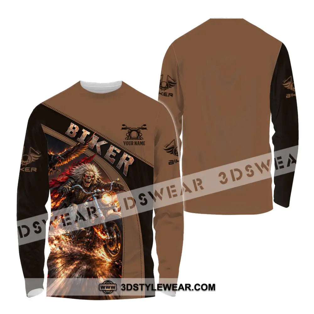 Unisex Shirt - Custom Biker Shirt - Long Sleeve Shirt / S - T-shirt