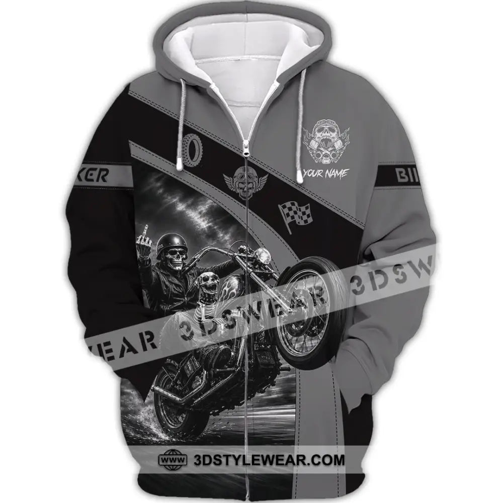 Unisex Shirt - Custom Biker Shirt - Zipper Hoodie / S - T-shirt