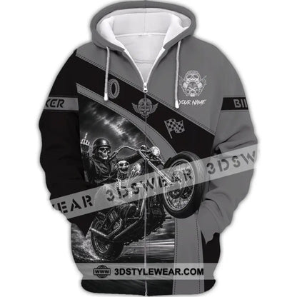 Unisex Shirt - Custom Biker Shirt - Zipper Hoodie / S - T-shirt