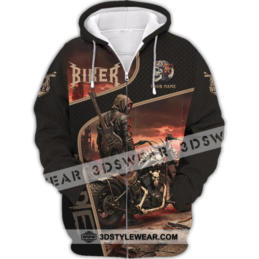 Unisex Shirt - Custom Biker Shirt - Zipper Hoodie / S - T-shirt