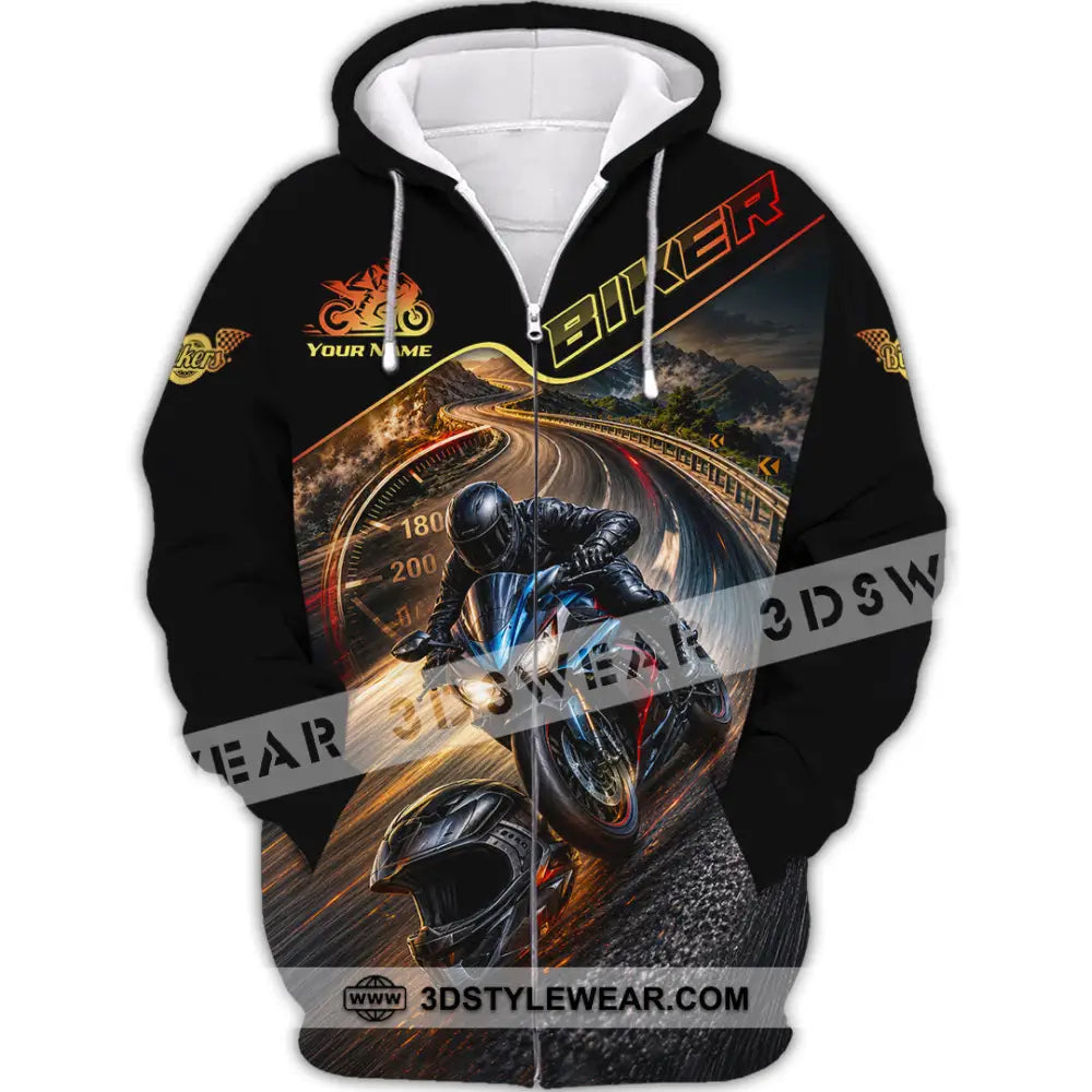 Unisex Shirt - Custom Biker Shirt - Zipper Hoodie / S - T-shirt