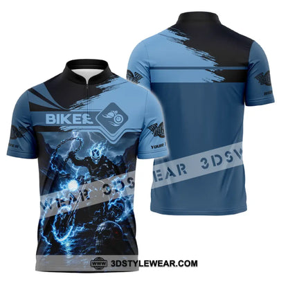 Unisex Shirt - Custom Biker Shirt - Zipper Polo Shirt / S - T-shirt