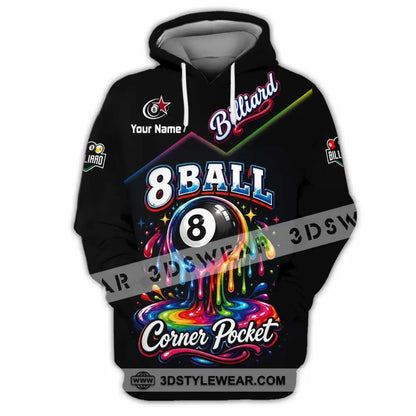Unisex Shirt - Custom Billiard 8 Ball Shirt - Hoodie / S - T-shirt