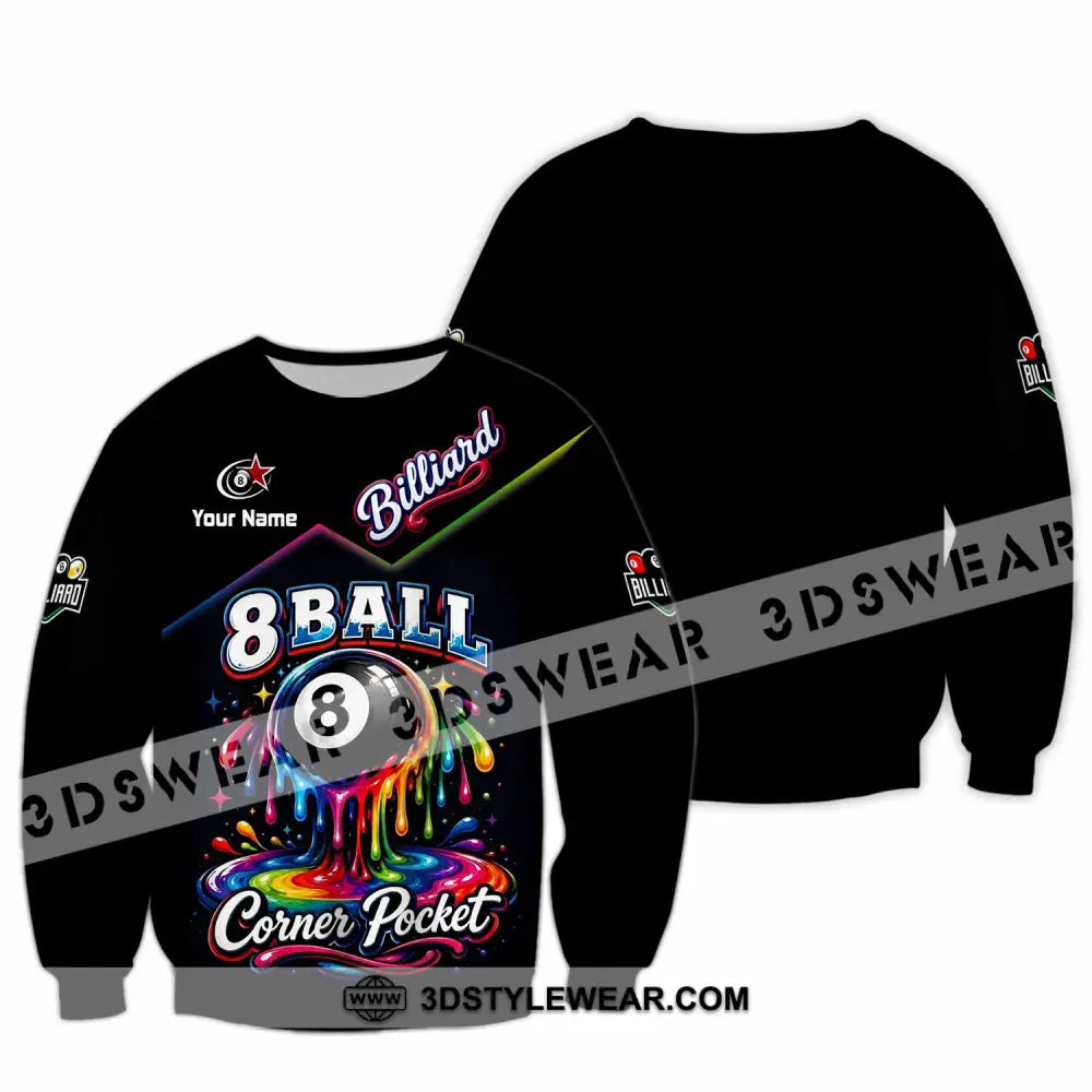 Unisex Shirt - Custom Billiard 8 Ball Shirt - Long Sleeve / S - T-shirt