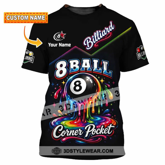 Unisex Shirt - Custom Billiard 8 Ball Shirt - T-shirt