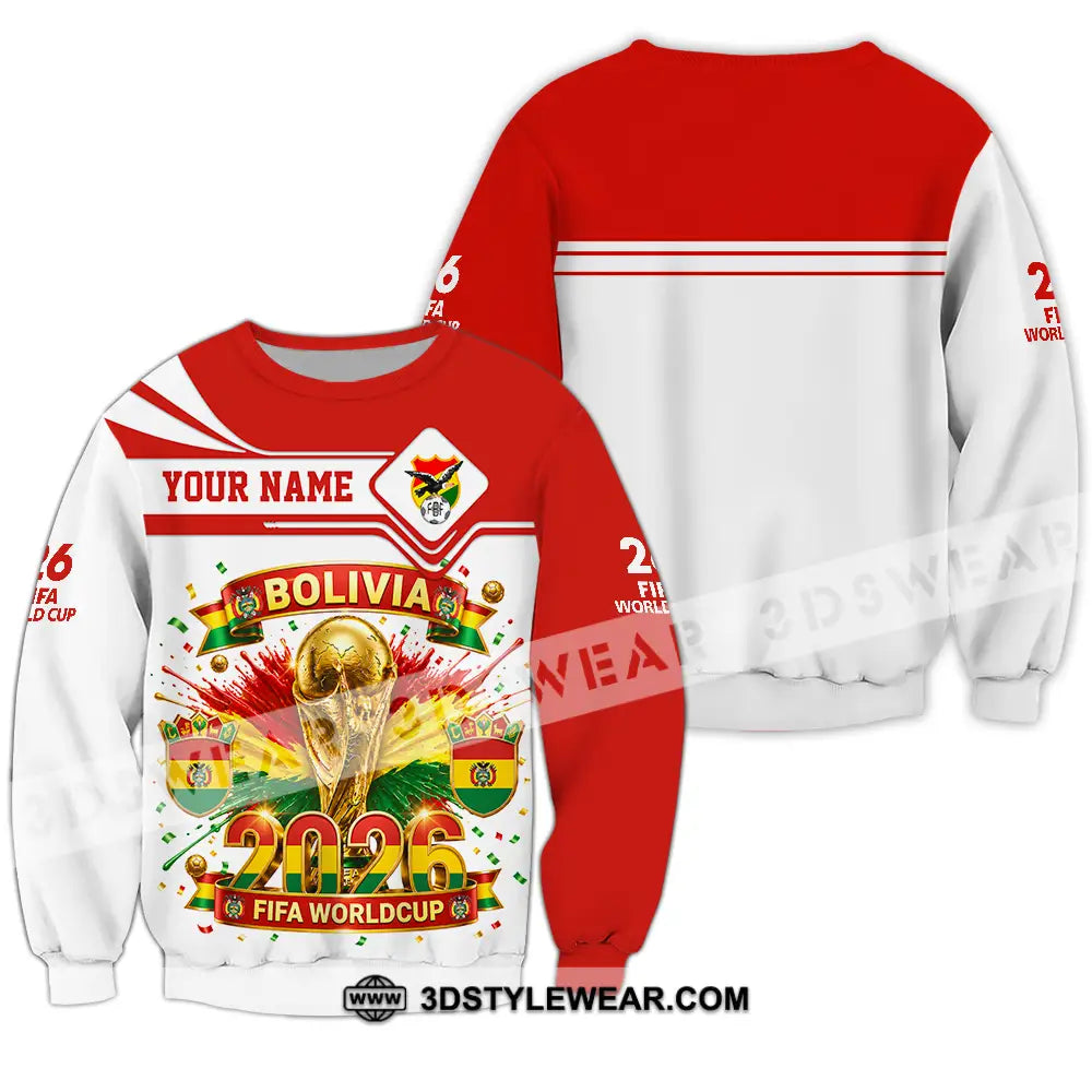 Unisex Shirt - Custom Bolivia World Cup 2026 Shirt - Long Sleeve / S - T-shirt