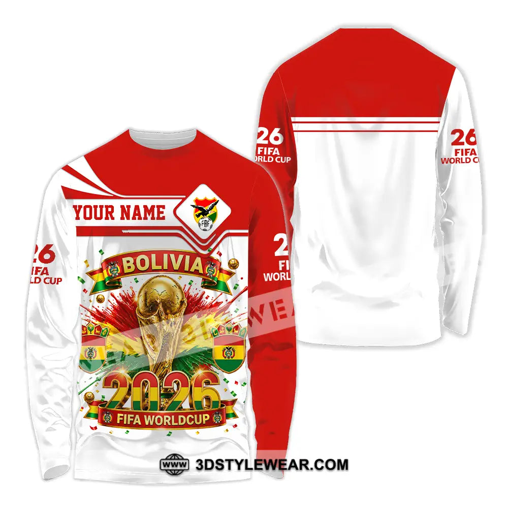 Unisex Shirt - Custom Bolivia World Cup 2026 Shirt - Long Sleeve Shirt / S - T-shirt