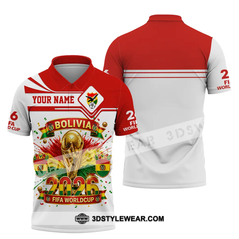 Unisex Shirt - Custom Bolivia World Cup 2026 Shirt - Polo Shirt / S - T-shirt