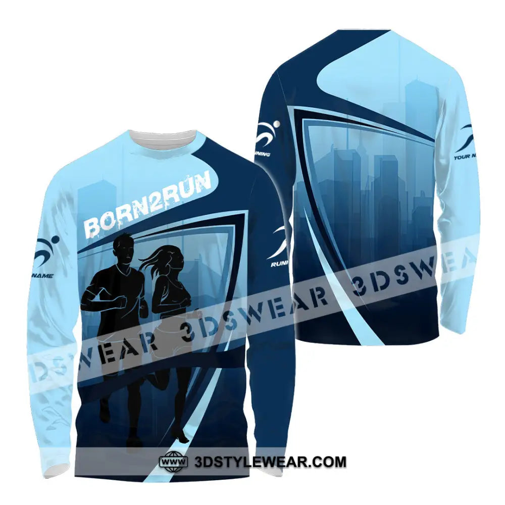 Unisex Shirt - Custom Born To Run 3D Shirt - Long Sleeve Shirt / S - T-shirt
