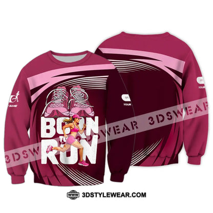 Unisex Shirt - Custom Born To Run 3D Shirt - Long Sleeve / S - T-shirt