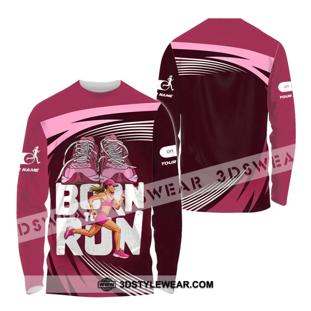 Unisex Shirt - Custom Born To Run 3D Shirt - Long Sleeve Shirt / S - T-shirt