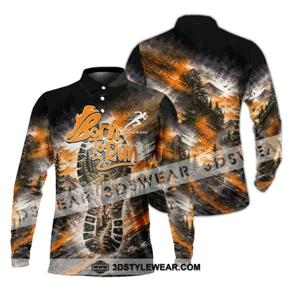 Unisex Shirt - Custom Born To Run Shirt - Long Sleeve Polo / S - T-shirt