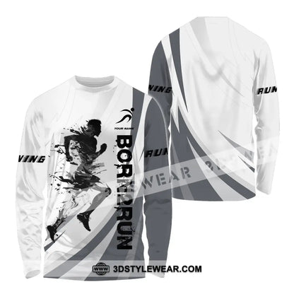 Unisex Shirt - Custom Born To Run Shirt - Long Sleeve Shirt / S - T-shirt