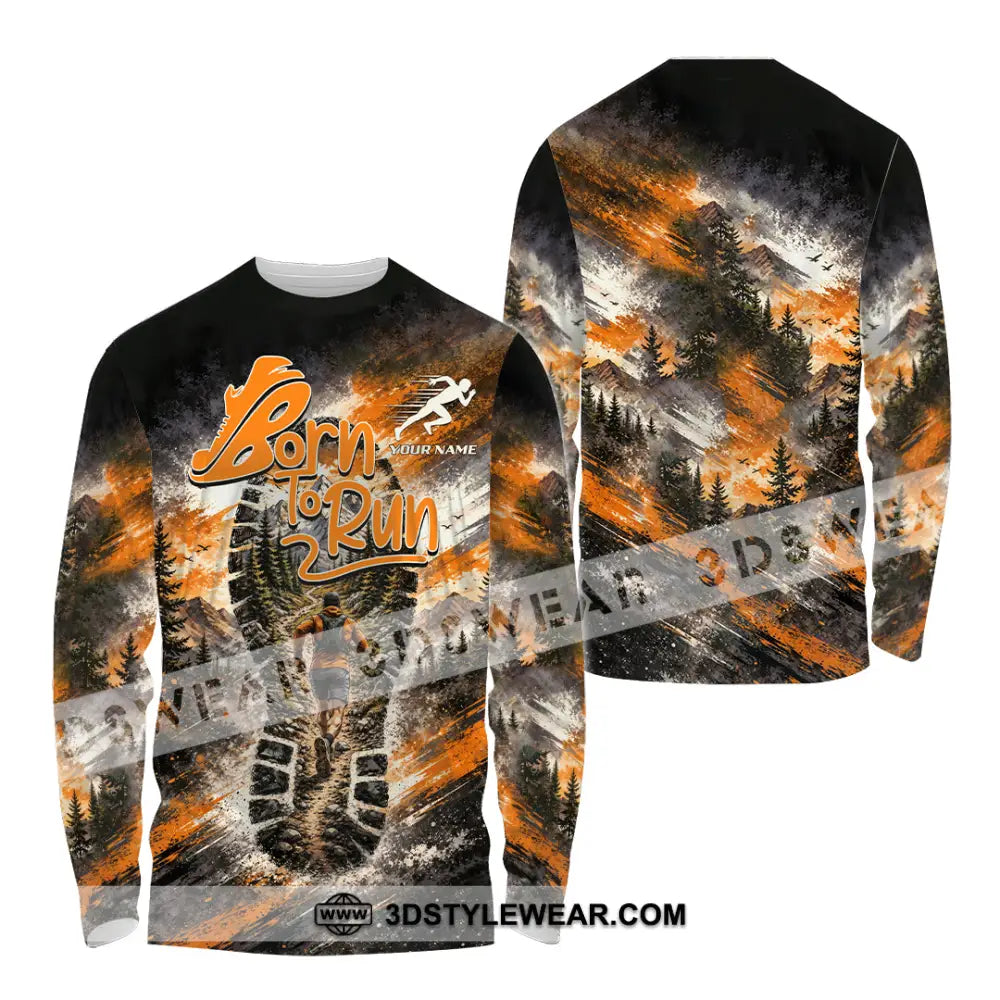 Unisex Shirt - Custom Born To Run Shirt - Long Sleeve Shirt / S - T-shirt