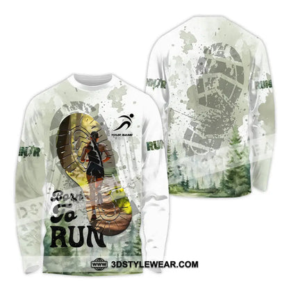 Unisex Shirt - Custom Born To Run Shirt - Long Sleeve Shirt / S - T-shirt