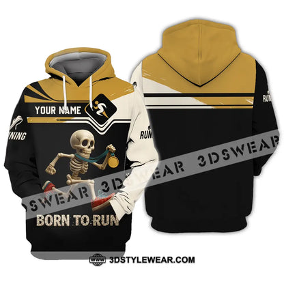 Unisex Shirt - Custom Born To Run Running Lover Sport Shirt - Hoodie / S - T-shirt