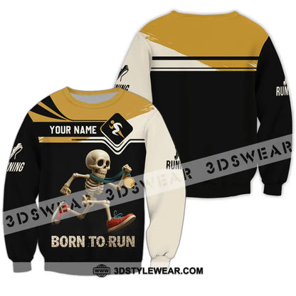 Unisex Shirt - Custom Born To Run Running Lover Sport Shirt - Long Sleeve / S - T-shirt