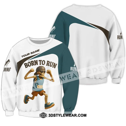 Unisex Shirt - Custom Born To Run Running Lover Sport Shirt - Long Sleeve / S - T-shirt