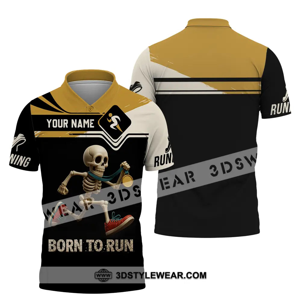 Unisex Shirt - Custom Born To Run Running Lover Sport Shirt - Polo Shirt / S - T-shirt