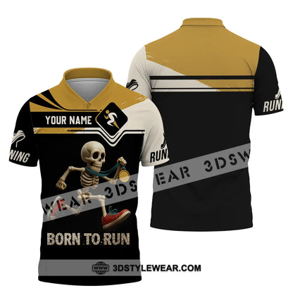 Unisex Shirt - Custom Born To Run Running Lover Sport Shirt - Polo Shirt / S - T-shirt