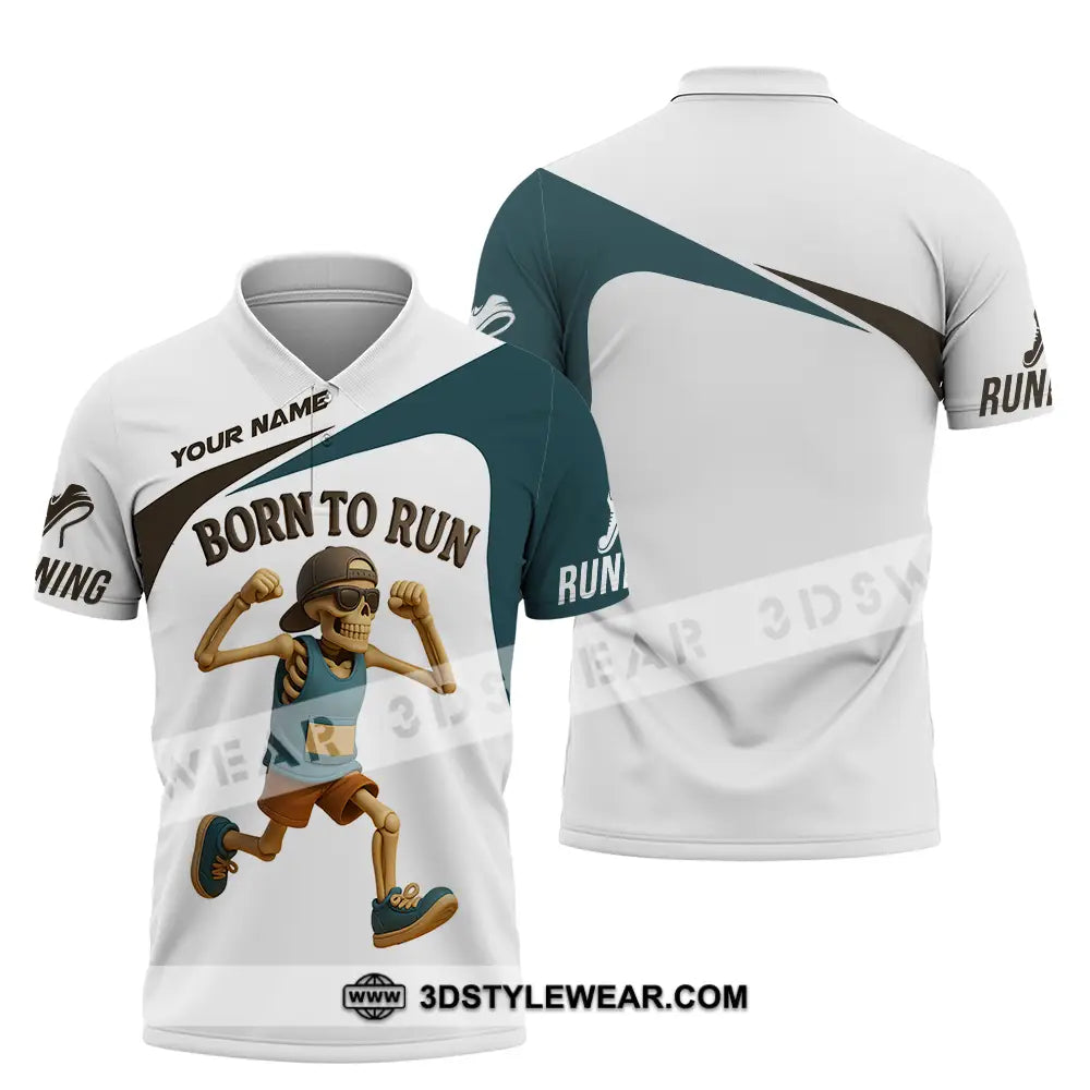 Unisex Shirt - Custom Born To Run Running Lover Sport Shirt - Polo Shirt / S - T-shirt