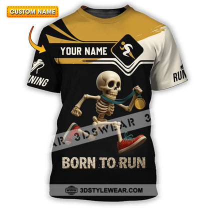 Unisex Shirt - Custom Born To Run Running Lover Sport Shirt - T-shirt