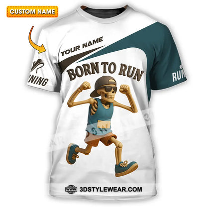 Unisex Shirt - Custom Born To Run Running Lover Sport Shirt - T-shirt